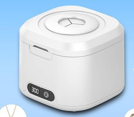 Robofun 2025 Neu Ultraschallreinigungsgerät 50000Hz mit 6 UV-Licht & 4 Modes, 340ML Ultraschallreiniger - Ultrasonic Cleaner für Zahnersatz, Retainer, Aligner, Prothesen, Zahnbürstenkopf, Schmuck