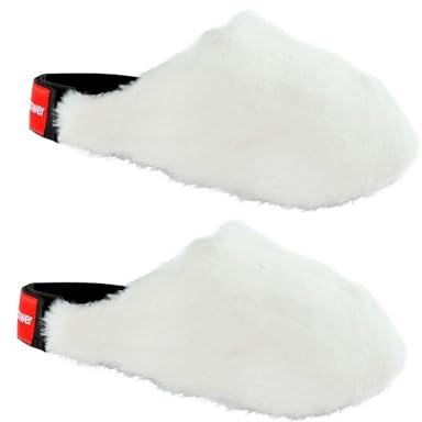 Qianly Fundas para Calzado de Esquí para Actividades en La Nieve, Guantes para Botas de Hombre, Blanco, M