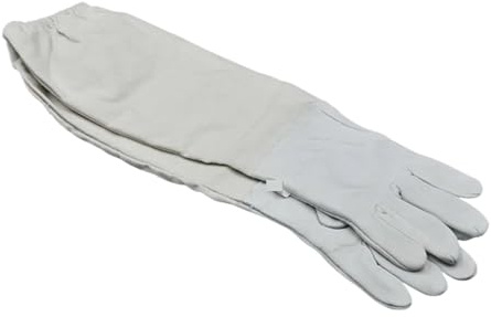 Suministros De Apicultura, Paquete De Dos Guantes Protectores For Apicultura, Transpirables Piel Cabra Que Proten Contra Las Abejas, Herientas Protección For ,Para Apicultores(White,L)