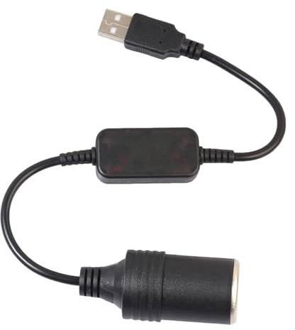 Cavo adattatore per accendisigari per auto - Convertitore USB con connettore, Power Boost da 5 V a 12 V, Estensione presa di corrente, Protezione di sicurezza integrata | Registratore di guida Elettro