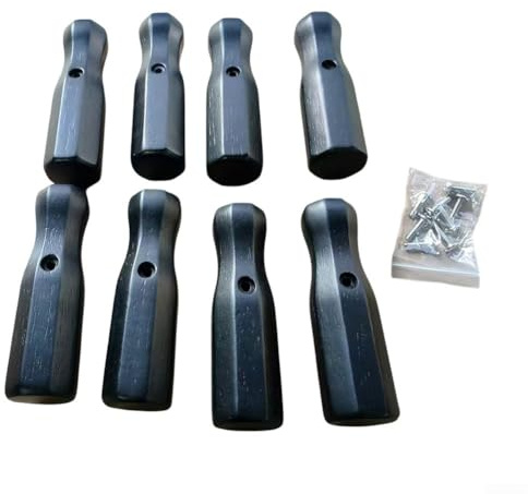 Pumixiy Maniglie in legno per biliardino con impugnatura antiscivolo, parti di ricambio per asta da 125 mm, diametro interno 16 mm, impugnature per tavolo da calcio con viti, per giochi al chiuso