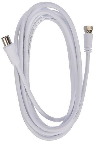 SCHWAIGER -KVCK173 532- SAT-Antennen-Adapterkabel/ 3 m Anschlusskabel/konfektioniert/ 75 dB/ 2-Fach geschirmt/F-Stecker > IEC Buchse/weiß