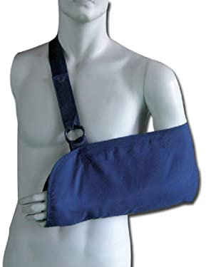 Gima - Armschlinge aus Polypropylen, geeignet für rechten und linken Arm, verstellbar, Unterstützung für gebrochenen oder verzerrten Arm, Universalgröße, blaue Farbe, CE-Medizinprodukt, 1 Stück