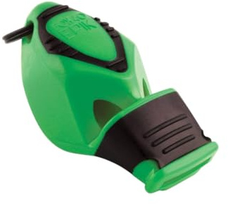 Epik CMG - Silbato para árbitro de fútbol Fox40, color verde neón