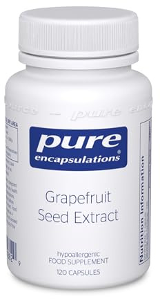 Pure Encapsulations Grapefruit Seed Extract - Hypoallergenic Grapefruit Essential Oil Supplement - 120 Capsules