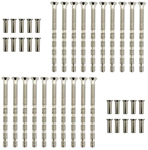 Tornillos y manguitos de conexión de perno M4 x 60 mm, macho a hembra para pomos de puerta y otros (20)