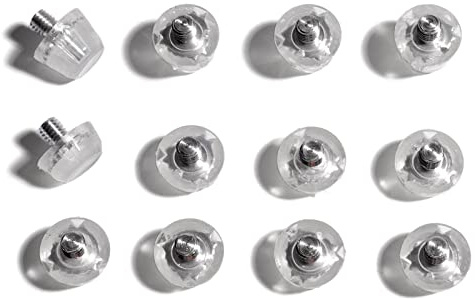 STUDIAMONDS TPU Football Studs-12X Replacement Football Cleats for Football- TPU Studs Standard Thread (Transparent)