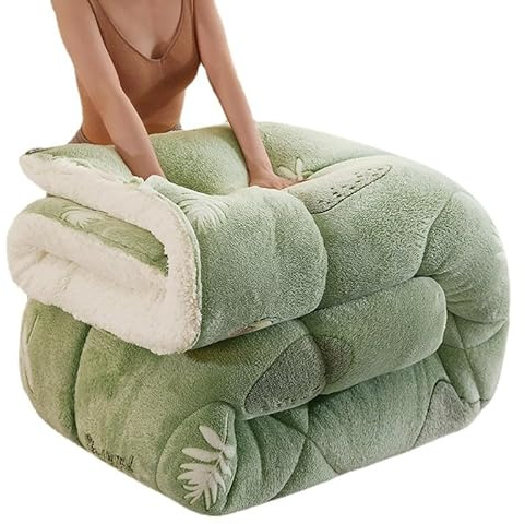 YWBXSHKD Édredon Chaude en Hiver 110x150cm 1kg, Couette éPaisse Hiver Agneau Cachemire Couverture Polaire Double Face Couette Douce Et Chaude Literie MatelasséE 2 Personnes
