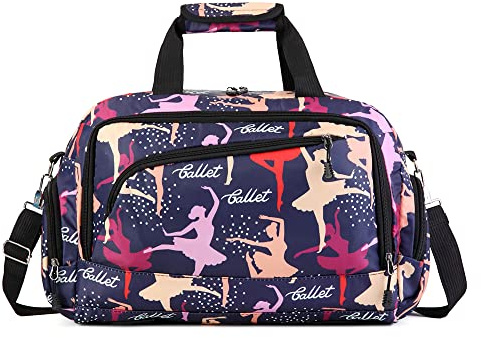 Borsa da ballo per bambina Borsa da viaggio per allenamento, sport, cheerleading, ginnastica, fine settimana, bagaglio a mano