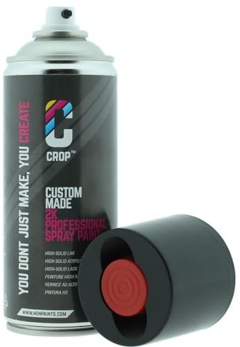 CROP 2K Bombe Peinture - RAL 9005 Noir Foncé - Brillant Satiné - 400ml