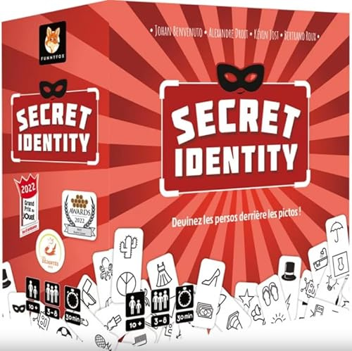 FUNNY FOX - Secret Identity New Edition (reseformat) - Toy Grand Prix 2022- Ambiansspel med familj eller vänner - roligt brädspel från 10 år - från 3 till 8 spelare
