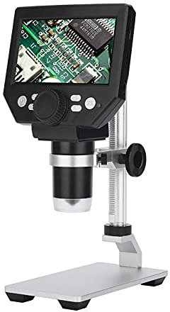 MUSTOOL 1-1000X HD 8MP Microscope numérique 4. 3 microscopes vidéo HD électroniques Loupe caméra réparation de téléphone portable (couleur : noir)