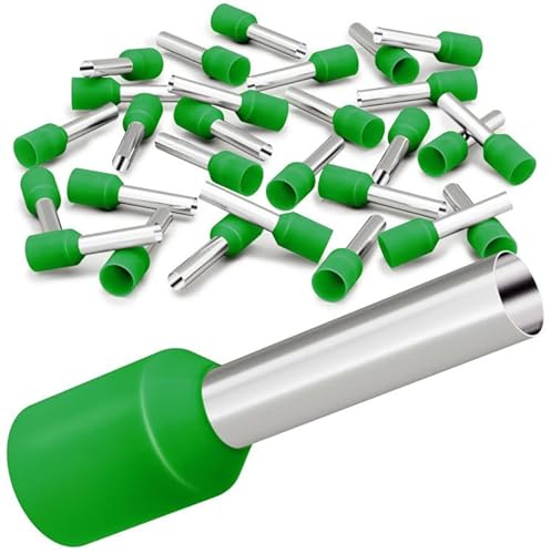 HOLMOL Lot de 150 embouts de câble de 0,25 mm², 0,25 mm², embouts de câble isolés de 0,25 mm² x 6 mm, embouts de câble de 0,25 mm² de long, embouts de câble pour connexion de fil (0,25 mm² x 6 mm)