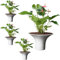 Tontopf for Pflanzen, 2/4er-Set, Wabi-Sabi-Keramik, moderner Sukkulenten-Pflanztopf, Blumentopf, Keramik-Pflanztopf for Zimmerpflanzen, Innen-Desktop-Topf-Blumentopf for Innen- und Außenpflanzen(White