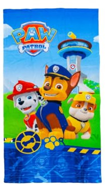 SUN & SURF Toalla de Playa Infantil Patrulla Canina Licencia Original Paw Patrol, Microfibra Rizo, Suave y Absorbente, Ideal para Piscina, Playa o Campo