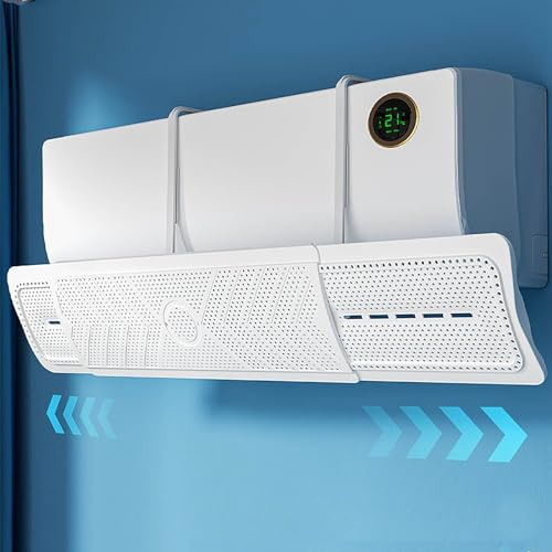 Deflettore Condizionatore Universale Più Ampio Deflettore Aria Condizionata per Condizionatori da Parete per Casa/Ufficio Regolabile 60-93cm, Velocità del vento confortevole