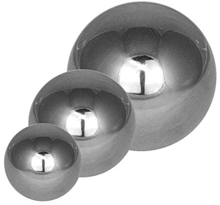 Gebrüder Lomprich Edelstahlkugeln B-Ware 3 Stück je 1x Durchmesser 13cm, 18cm und 25cm