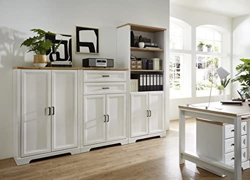 möbelando Regalwand Bürowand Schrankwand Büromöbel Schrank Set Aktenschränke Jillana IV