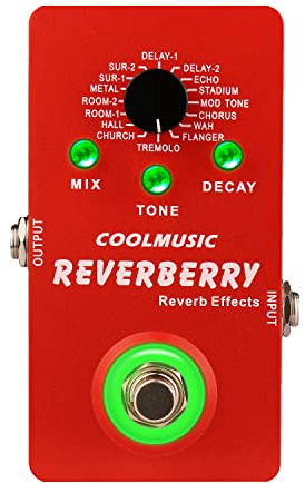 Coolmusic Multi Effects Pedal Digital Guitar Pedal with 16 Effects True Bypass