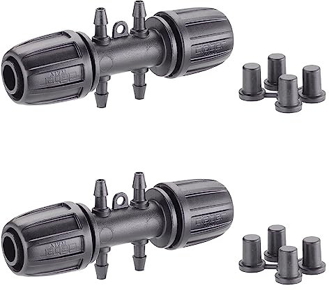 Claber Connettore da 1/2 con adattatore a 4 vie da 1/4 (2) (91027)