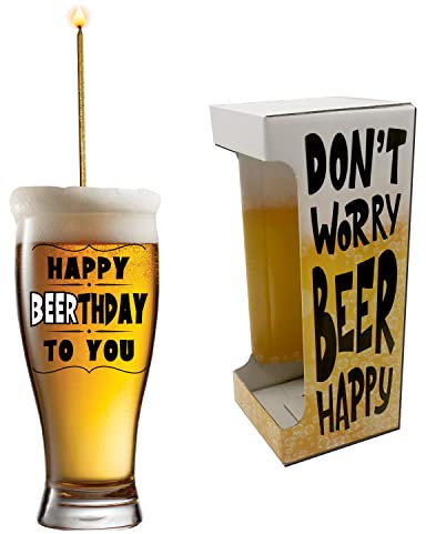 Chope de bière Happy Beerthday To You pour fête d'anniversaire