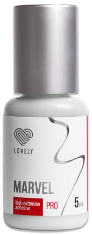 LOVELY Pegamento para pestañas – pegamento rápido, secado 1 segundo. 8 semanas de fuerza de adherencia, baja generación de vapor, pegamento para pestañas para extensiones de pestañas, adecuado para