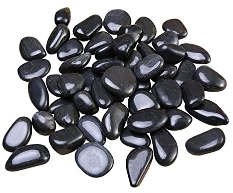 BESPORTBLE Piedras Para Paisajismo Naturales Negras Decoración Para Jardín Patio Rocas De Río Para Acuario Jarrones Plantas Paisajismo Exterior