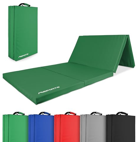 MSPORTS Esterilla de gimnasia, plegable, 190 x 80 x 5 cm, esterilla de gimnasia, para casa, niños y adultos
