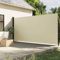 IKAYAA Seitenmarkise ausziehbar Markise Blickdicht Sichtschutz & Windschutz für Garten Balkon & Terrasse-Creme-200 x 300 cm