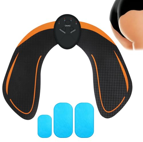 MADGININE EMS Muscle Stimulator, Buttock Muscle Stimulator, Electronic Muscle Stimulator, Booty Trainer Hip Buttock Toner Trainer for Men and Women Abdomen Arms Legs and Buttocks Body Workout