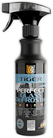 CHEMICAL TIGER - Sbrinante per Parabrezza Auto, Sbrinante per Congelatori, Spray per Vetri Ghiacciati - Fino a -60 °C - Perfect Glass DeFROSTer 500ml - Profumo New Car