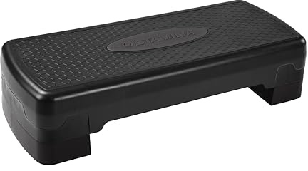 Stamina Aerobic Step with Portable and Lightweight Construction for Fitness, Sports, and Outdoor and Indoor Recreation, Black/Gray