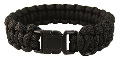 Mil-Tec Paracord Armband, 22 mm, Schwarz, L, Polyester, Ohne Stein