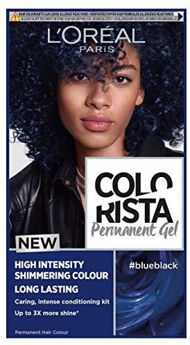 L'Oréal Paris Colorista Permanent Gel Hair Dye, Long-Lasting and Vibrant At-Home Hair Colour, High-Intensity Hues with Up to 3x More Shine, Colour: Blue Black