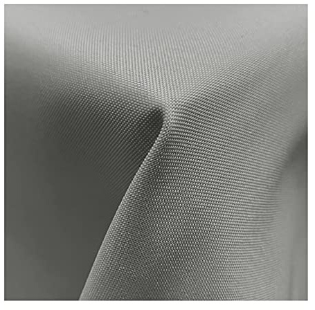 JEMIDI Tischdecke Ø 140 cm wasserabweisend - Gartentischdecke abwaschbar rund - Outdoor Tischdecke - Tischtuch mit Fleckenschutz - hellgrau