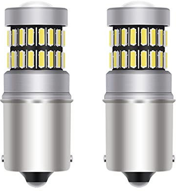 Briteye Bombillas P21W LED 12V-24V 6000K Blanca Para Luz Marcha atrás Luces Diurnas (2pcs)