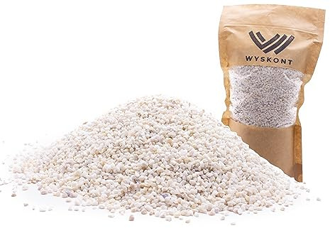 WYSKONT Grava de Dolomita para Acuario 5 kg - Sustrato Natural y Decoración para Pecera - Adecuado para Biotipos de Malawi y Tanganyika - Seguro para Organismos Vivos - Grano Crema 1-3mm