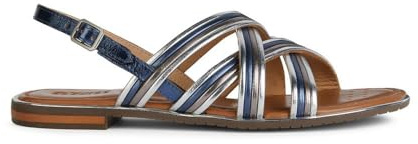 Geox Sandales D Sozy Plus G Peeptoe pour femme, Navy Silver., 39 EU