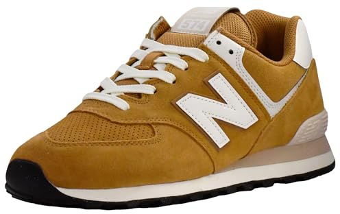 New Balance Unisex-Adult 574 V2 Sneaker, Desert Clay/Sea Salt, 12 Wide Women/10.5 Men