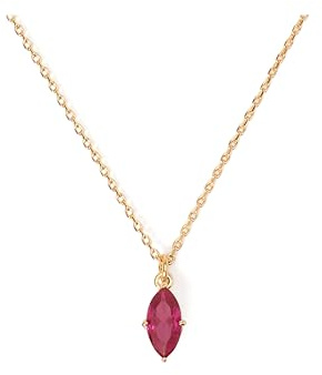 kate spade new york Signature Solitaire Pendant, Ruby/Gold, One Size