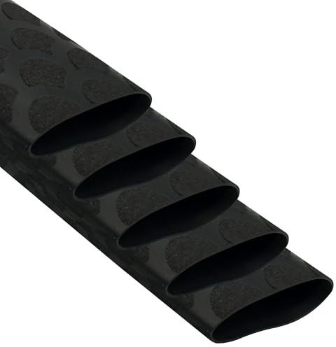 5 Pack(L3.3 ft*5) Heat Shrink Tubing for Fishing Rods, Fish Scale Pattern Fishing Rod Grip Heat Shrink Wrap (φ40mm, Black)