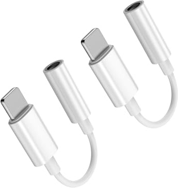 Xinlie 2 Pack Lightning till Jack Hörlursadapter 3,5 mm Hörlurar Hörlursuttag Adapterkabel Kompatibel med 14/13/12/11/Pro/Max/Xs/Xr/8/7 Et Tous Les Ios