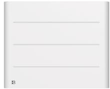 BESTHERM - Radiador eléctrico fijo de inercia seco cerámico 1000 W Bestherm TANIN horizontal blanco