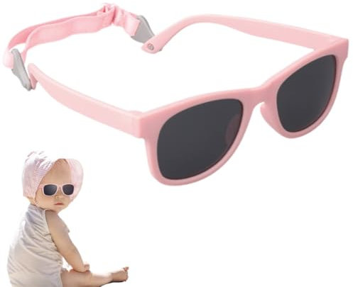 Polarisierende Baby-Sonnenbrille UV-Schutz Weiche Silikon-Sonnenbrille Leicht und bequem Flexibel einstellbar Geeignet für 0-2 Jahre alte Babys