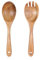Juego de cuchara y tenedor de madera de mango largo, juego de utensilios de madera de acacia, juego de servidores de ensalada, pinzas de madera de 10.2 pulgadas, cucharas de madera, tenedores y