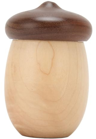 Kukyller Porte-cure-dents décoratif en forme de gland, boîte à cure-dents en bois, distributeur de cure-dents pour organiser les cure-dents