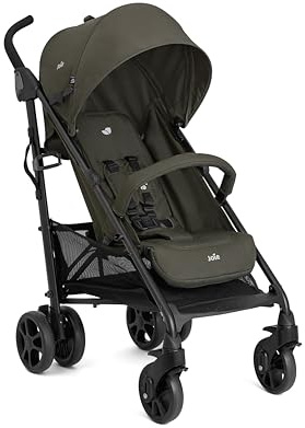 Joie brisk™ lx Buggy, leicht, flache Liegeposition, großer Korb, vorwärtsgerichtet, 5-Punkt-Gurt, Geburt bis 4 Jahre (0–22 kg), Sage