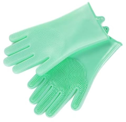 Rengöringshandskar, Diskhandskar, Duschborstar for husdjur, Rengöringsdukar for kök(Green)