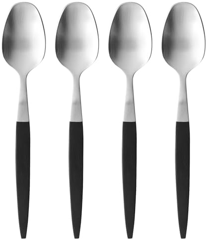 Gense Focus de Luxe Dessertlöffel 16,8 cm 4 Stck. Schwarzer/matter Stahl
