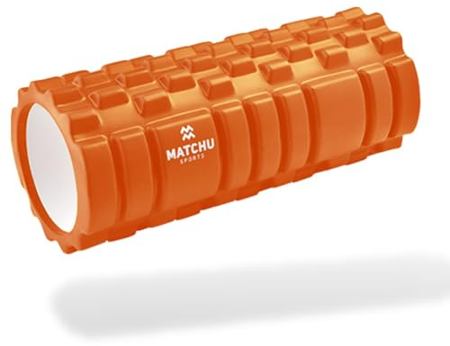 MATCHU - Rouleau de fascia - Rouleau de massage - Disponible en doux, moyen et dur - Disponible en 33x14, 45/90x15, 31x10 et 46x13 cm - Disponible en noir, bleu et orange (Orange)